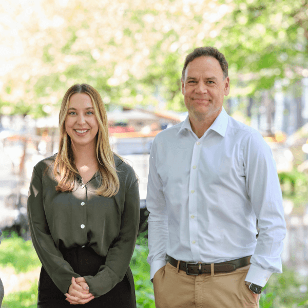 Three Alkermes colleagues standing outside